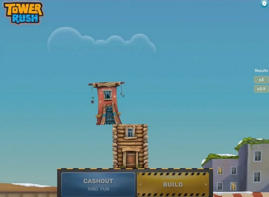 Tower Rush bonus floors — Frozen Floor, Temple Floor and Triple Build on the tower