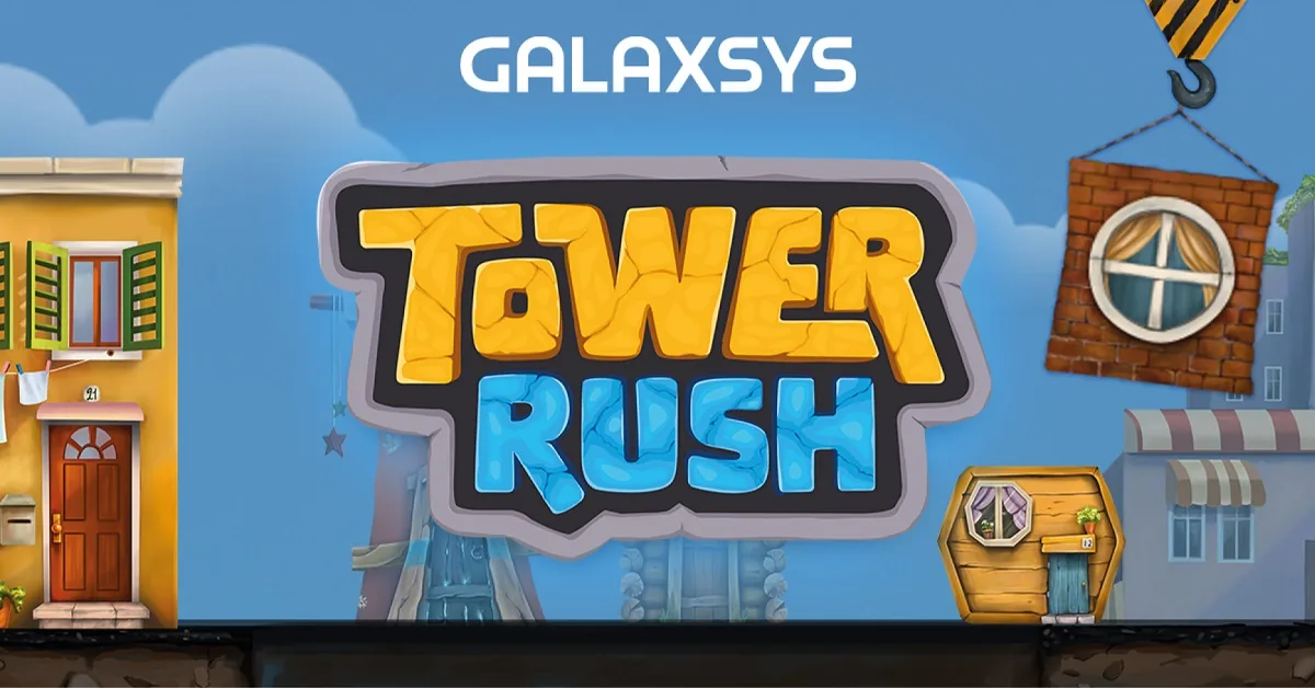 Tower Rush build button and running odds counter during a round